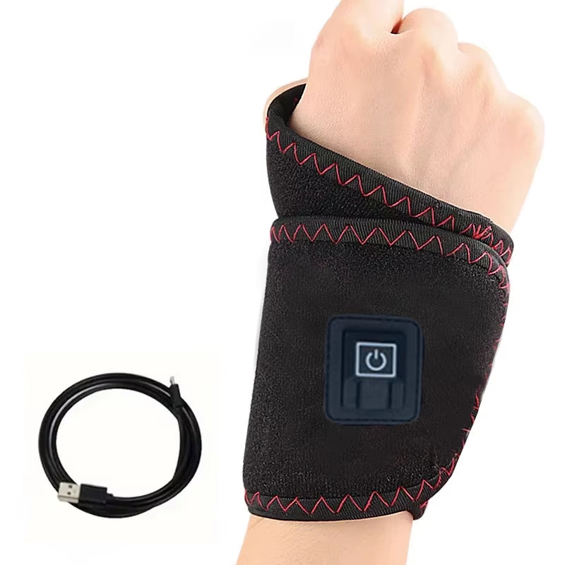 USB Heated Wrist Protector - Breathable Electric Hand Massager for Sports & Healthy Care