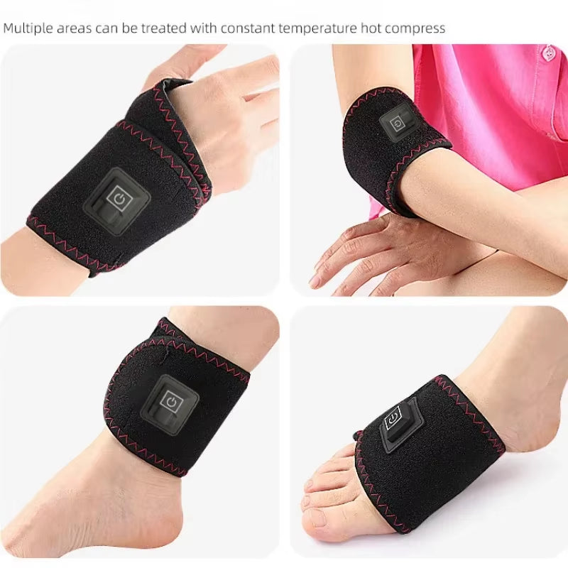 USB Heated Wrist Protector - Breathable Electric Hand Massager for Sports & Healthy Care