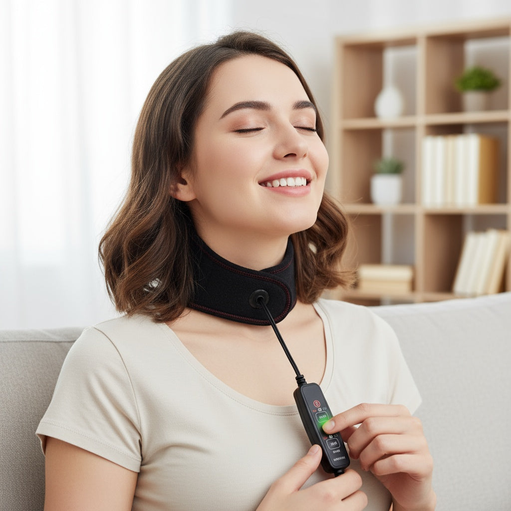 Chauffe cou électrique et soulagement cervicals