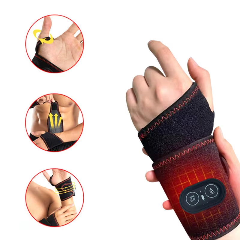 USB Heated Wrist Protector - Breathable Electric Hand Massager for Sports & Healthy Care