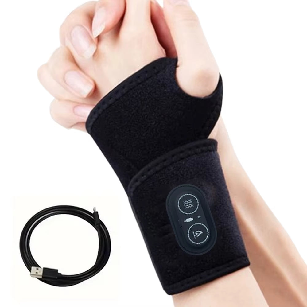 USB Heated Wrist Protector - Breathable Electric Hand Massager for Sports & Healthy Care