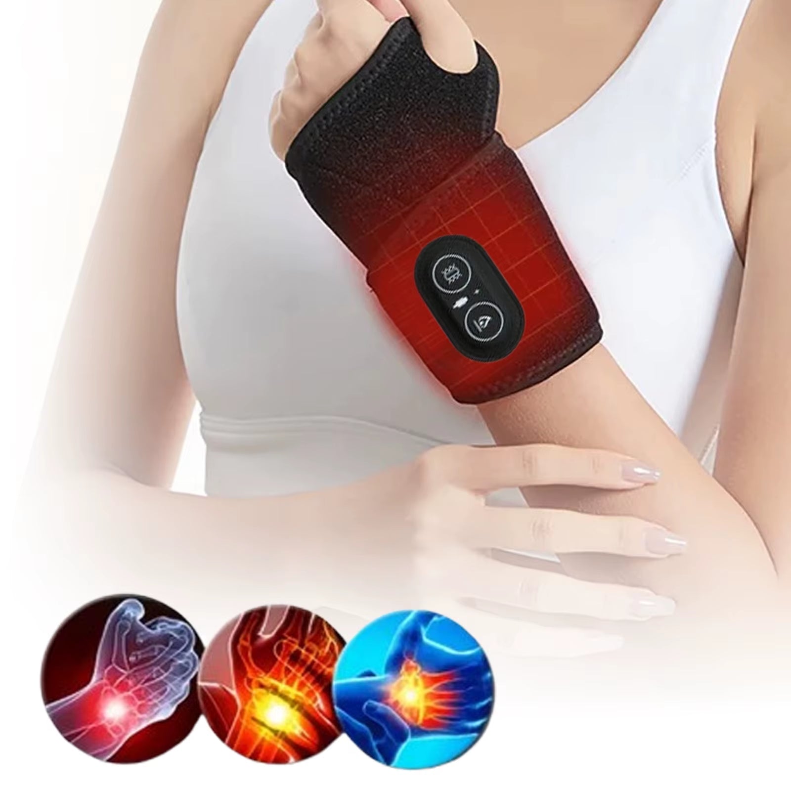 USB Heated Wrist Protector - Breathable Electric Hand Massager for Sports & Healthy Care